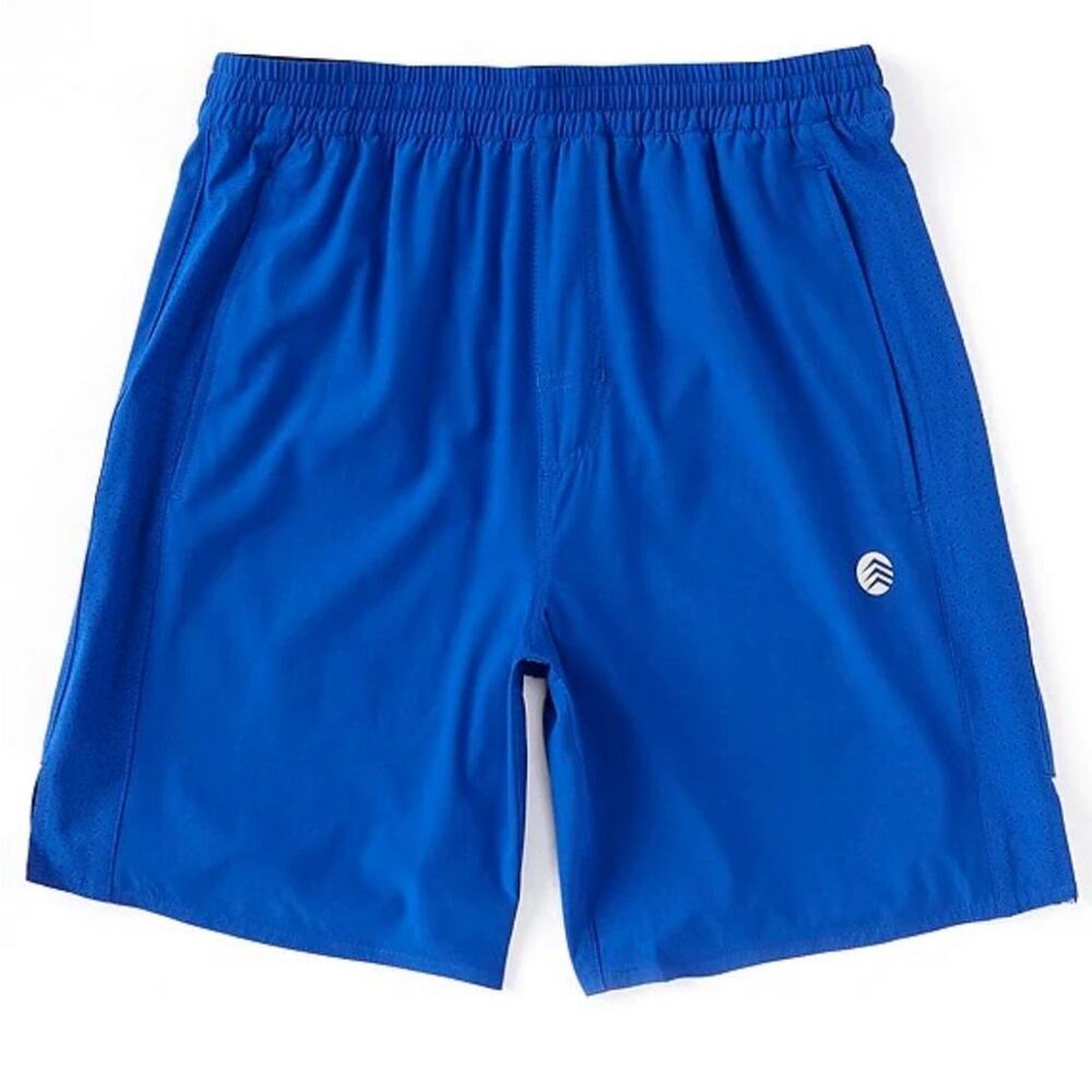 Solaris Active Lazor Blue Vented 7.5" Inseam Classic Swim Trunks Shorts Size S